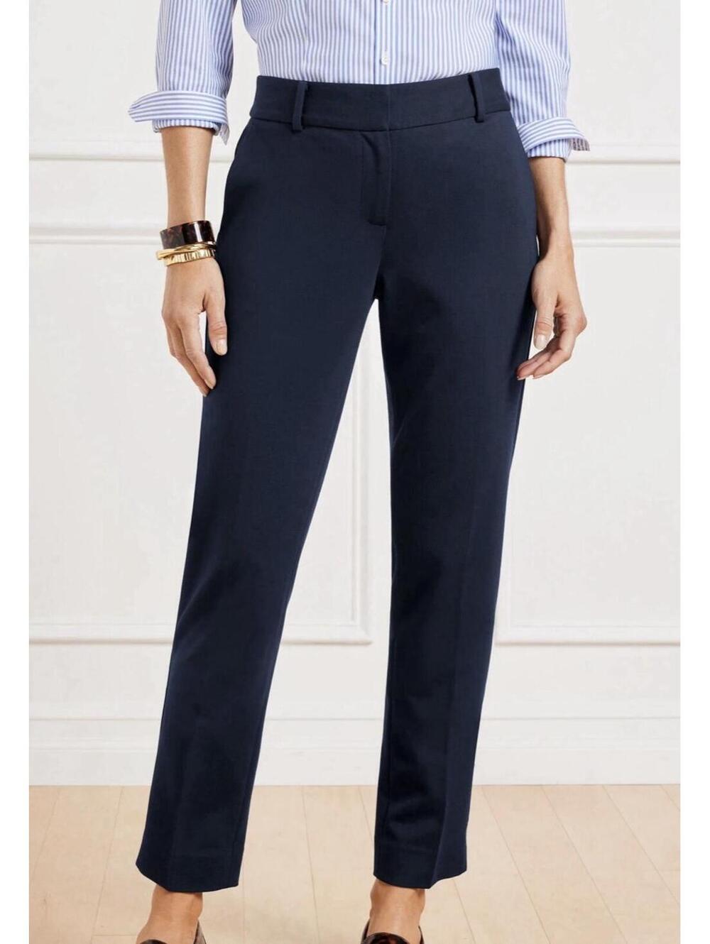 Talbots Hampshire Ankle Pant Size 10 Indigo Blue Work Wear